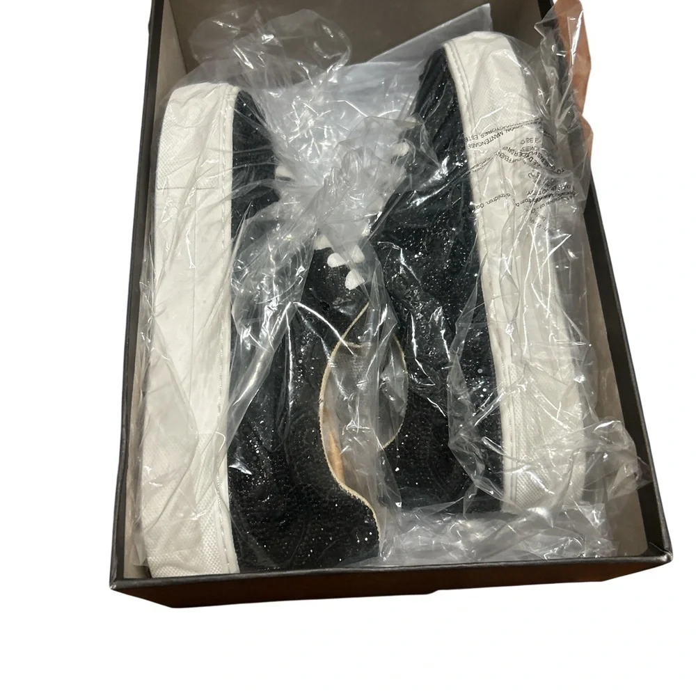 Betsey Johnson Sidny Black Rhinestone Platform Sneakers Size 8 NIB - Picture 8 of 9